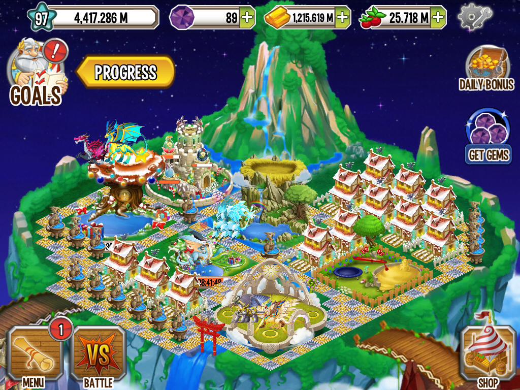 Christmas Most Amazing Island Contest Dragon City players